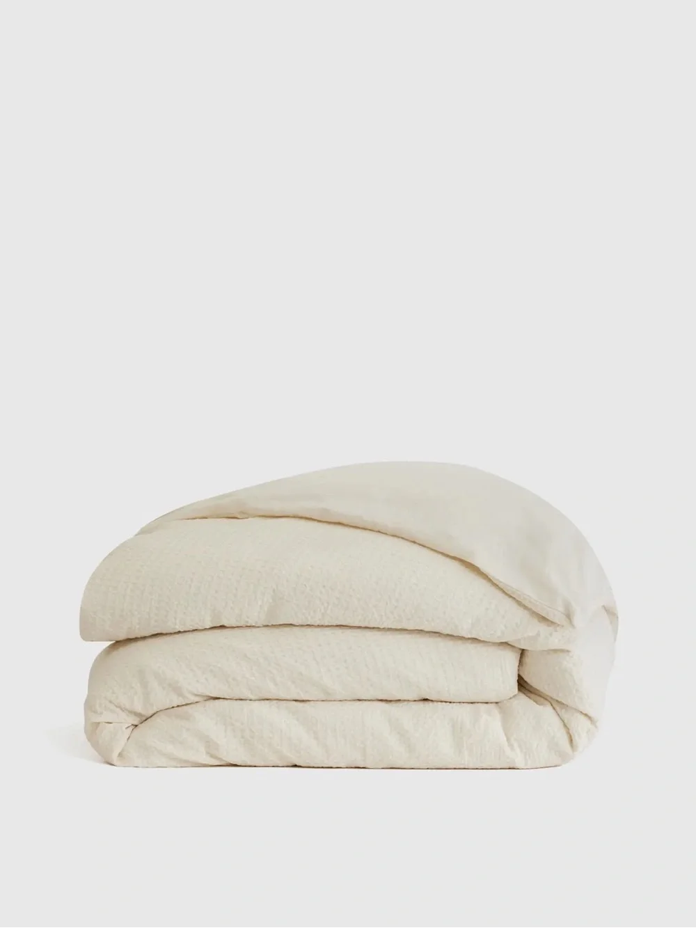 NWOT QUINCE Organic Luxe Honeycomb Duvet Cover King/Cal King Undyed 9292